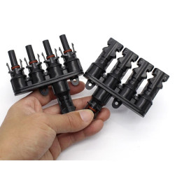 MC4 Cabang 4 (4-IN to 1-OUT) 4T T-Type 1000V Max 50A Solar Panel Surya